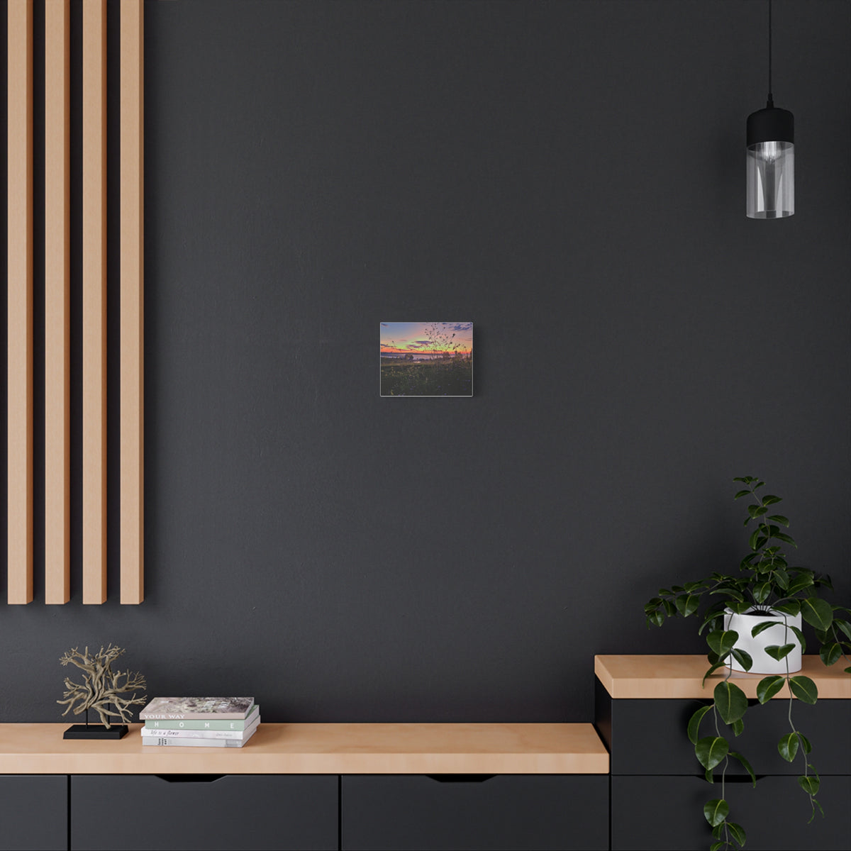 Sunset Meadow Canvas Print — Stretched Matte Wall Art