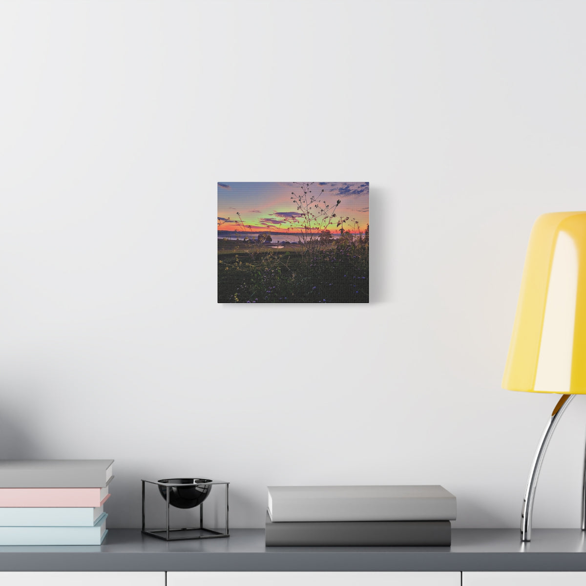 Sunset Meadow Canvas Print — Stretched Matte Wall Art