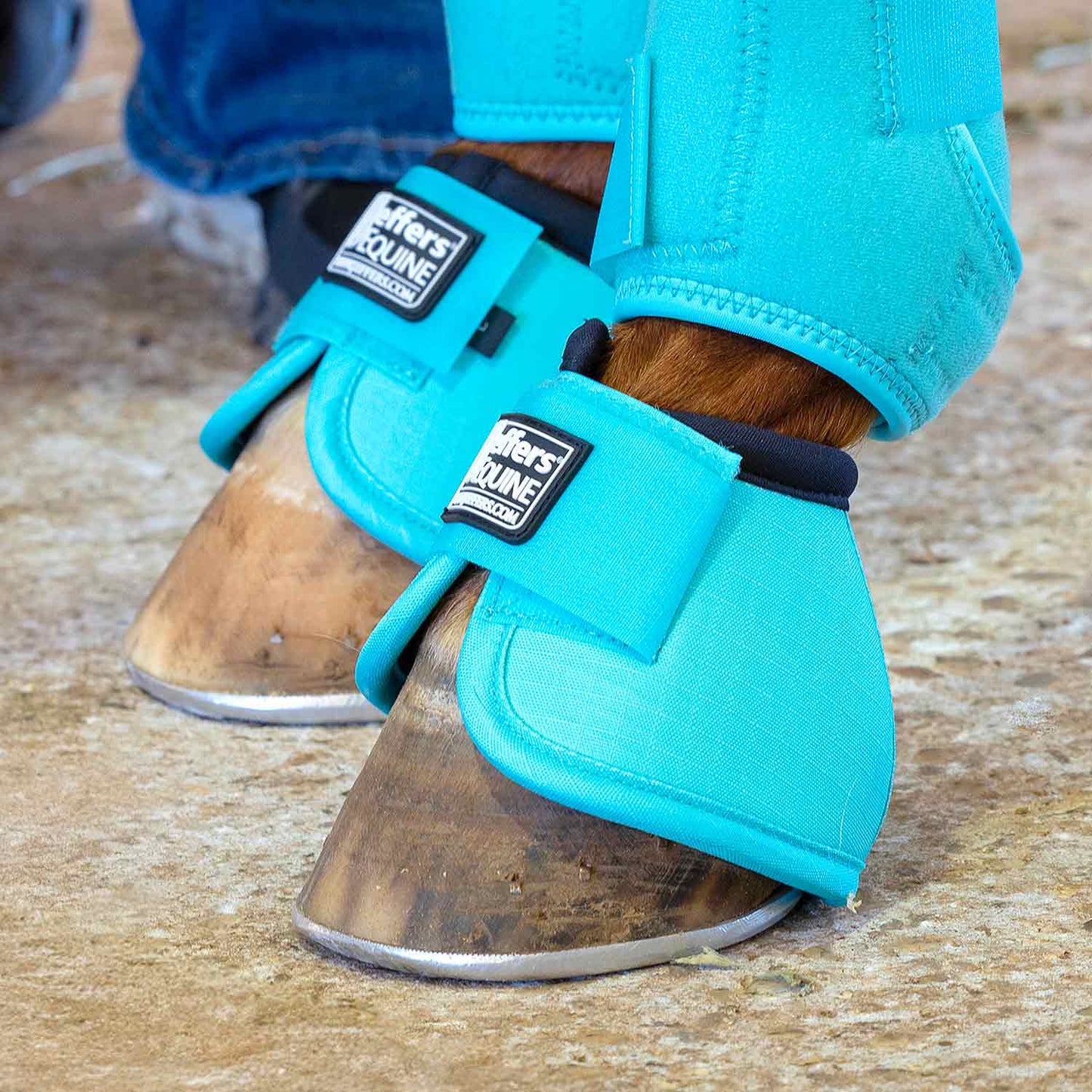 Jeffers No-Turn Bell Boots for Horses, Solid Colors, 2 ct